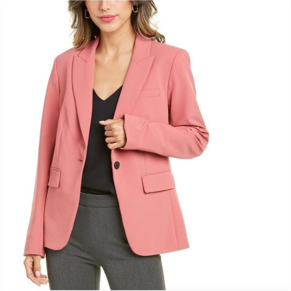Veronica Beard Cutaway Dickey Jacket Mauve Pink